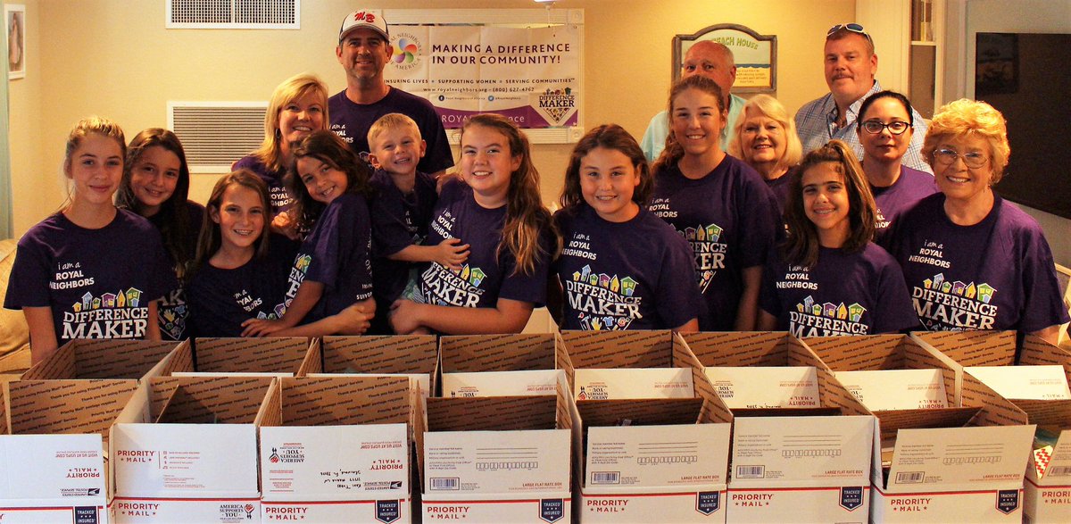 OMMcares's tweet photo. Thanks again to everyone who helped us pack 39 boxes to send to the military overseas!!#ROYALdifference #ommcares https://t.co/KrtEQvMkdw
