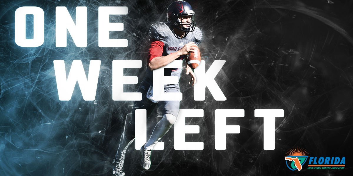 ONE.  WEEK.  LEFT.

First day of #FHSAA practice is July 31.

Retweet if you're ready to win it ALL this FALL!