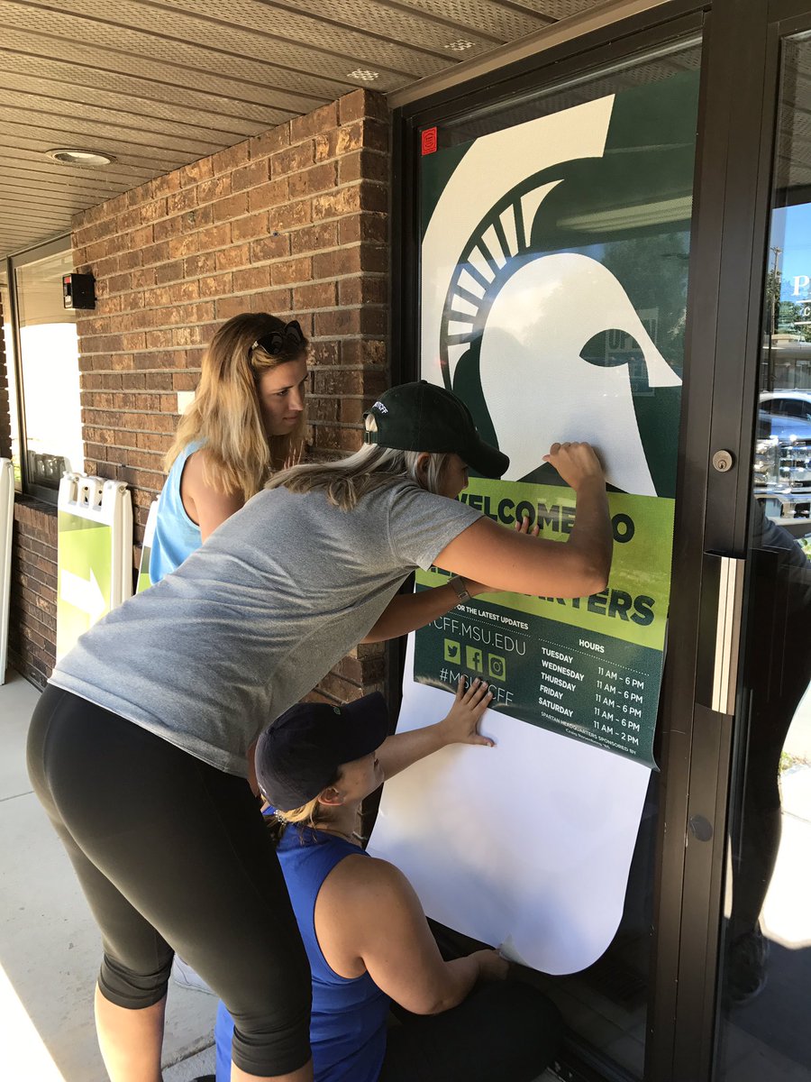 MSUarts's tweet photo. RT @calmsu: Behind the scenes as we set up Spartan Headquarters for the Traverse City Film Festival. #MSUTCFF 🎥 https://t.co/rcbtIlBHwM