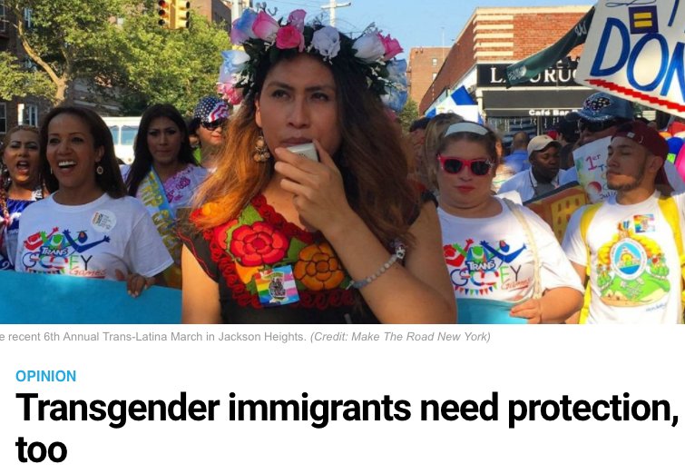 altochulo's tweet photo. POWERFUL @amNYOpinion piece on the struggle 4 transgender immig rights by the amazing @BianeyDlao @GuerreroTabares! https://t.co/Er7Zdir2p4 https://t.co/T3WONsTA2G