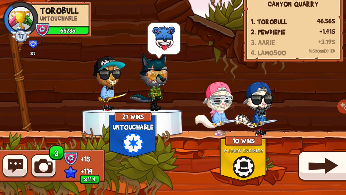 ToroBullSennin's tweet photo. Making sure that the new blood doesn't get a lead on us! 😬 @TheFunRun #FunRunArena #ClanBattle #UntouchableClan https://t.co/xCpOlYjasX