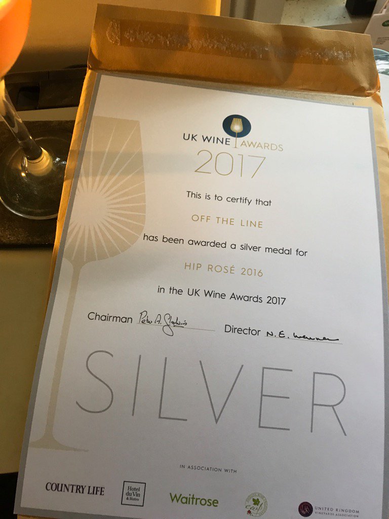 This arrived in the post today as we sip proudly on our own produce! Thank you <a href="/UKWineAwards/">UKWineAwards</a> <a href="/SusieBarrie/">Susie Barrie</a>  et al