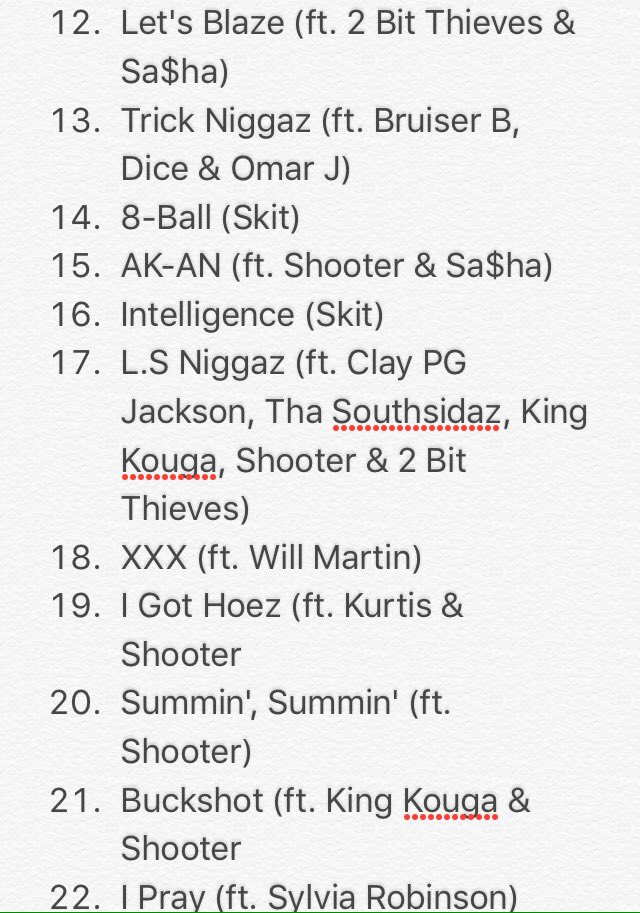 DJColdGTA's tweet photo. Tracklist. Also includes @sashathebomb, @CurtisGYoung &amp; @omarjordan1993. #OurLegacy https://t.co/w5AMEcf2Bd