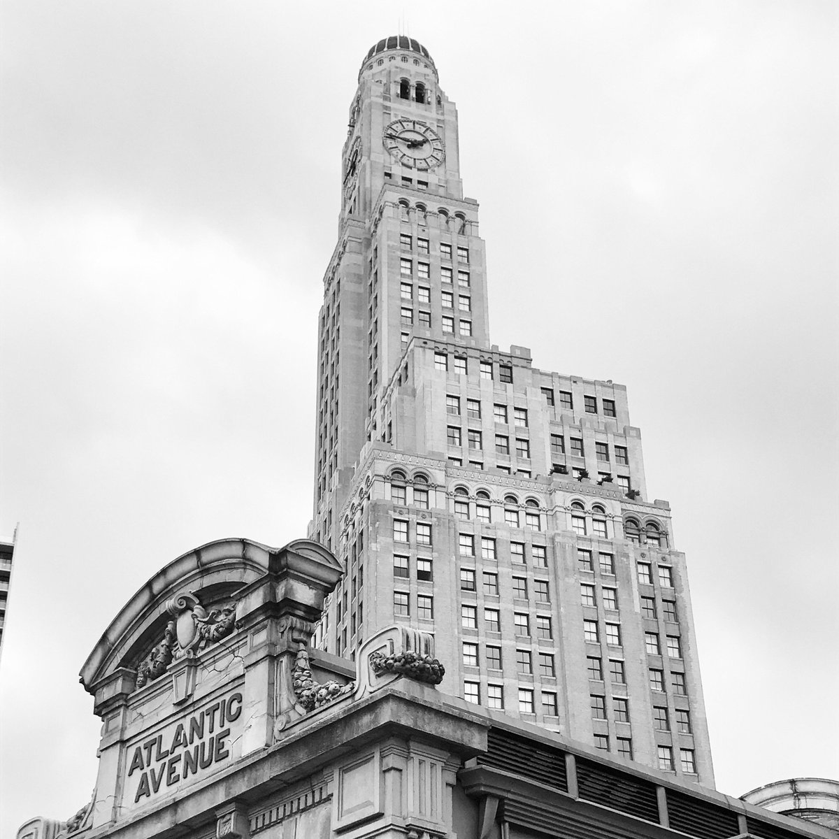 HTOArchitectNYC's tweet photo. Our project, One Hanson Place, looms over Atlantic Avenue on an overcast day. #1hansonplace #brooklyn #mixeduse #landmark #nyc #architecture https://t.co/sKGvTFk1ER