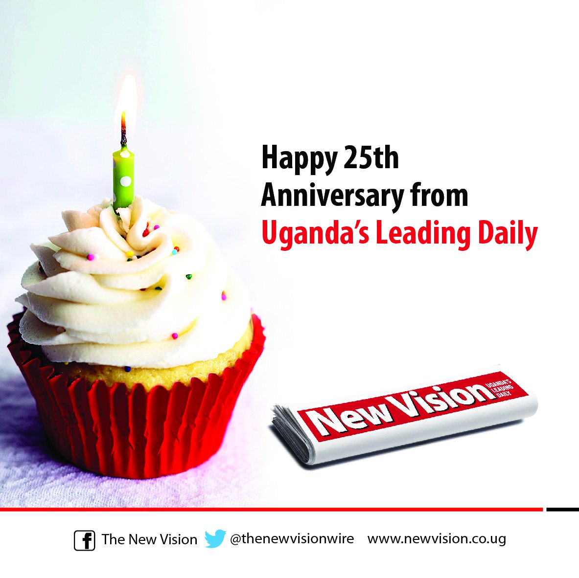 newvisionwire's tweet photo. 🎂 Happy 25th Anniversary @DailyMonitor https://t.co/UbXUdVdjrP