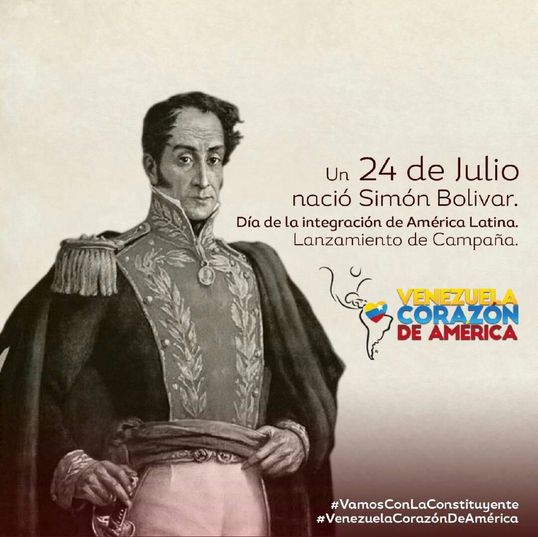 Hoy conmemoramos 234 años del natalicio de nuestro Libertador #SimónBolívar