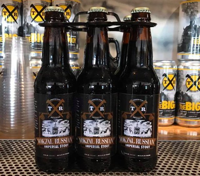 Vokzal Russian Stout is back in bottles.  Stop by our tasting rooms and get yours.  #TwistedRail #Stout