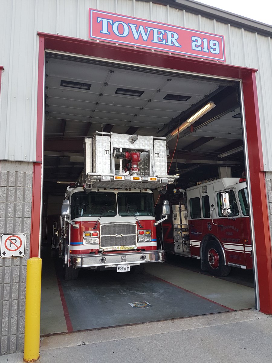 KingsvilleFD's tweet photo. NEW Tower 219 officially in service at the South Station! https://t.co/9WfBKELxXo