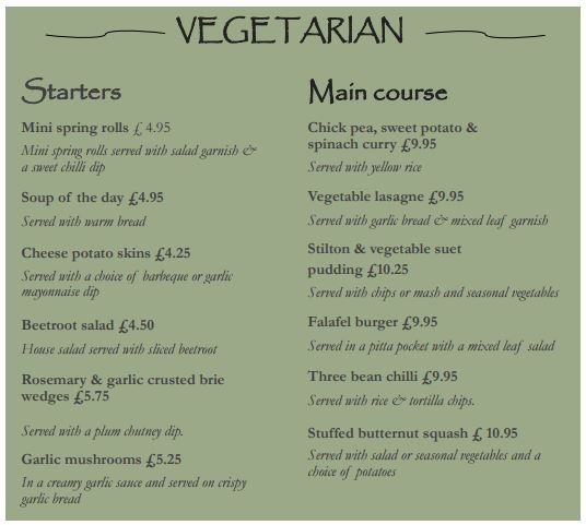 PendrellArms's tweet photo. Making quite a name for ourselves with new #vegetarian menu. Food served Tues-Sat 12-9 &amp; Sunday 12-6 #local #pub #food #veggie #codsallwood https://t.co/e39IGVgUzH
