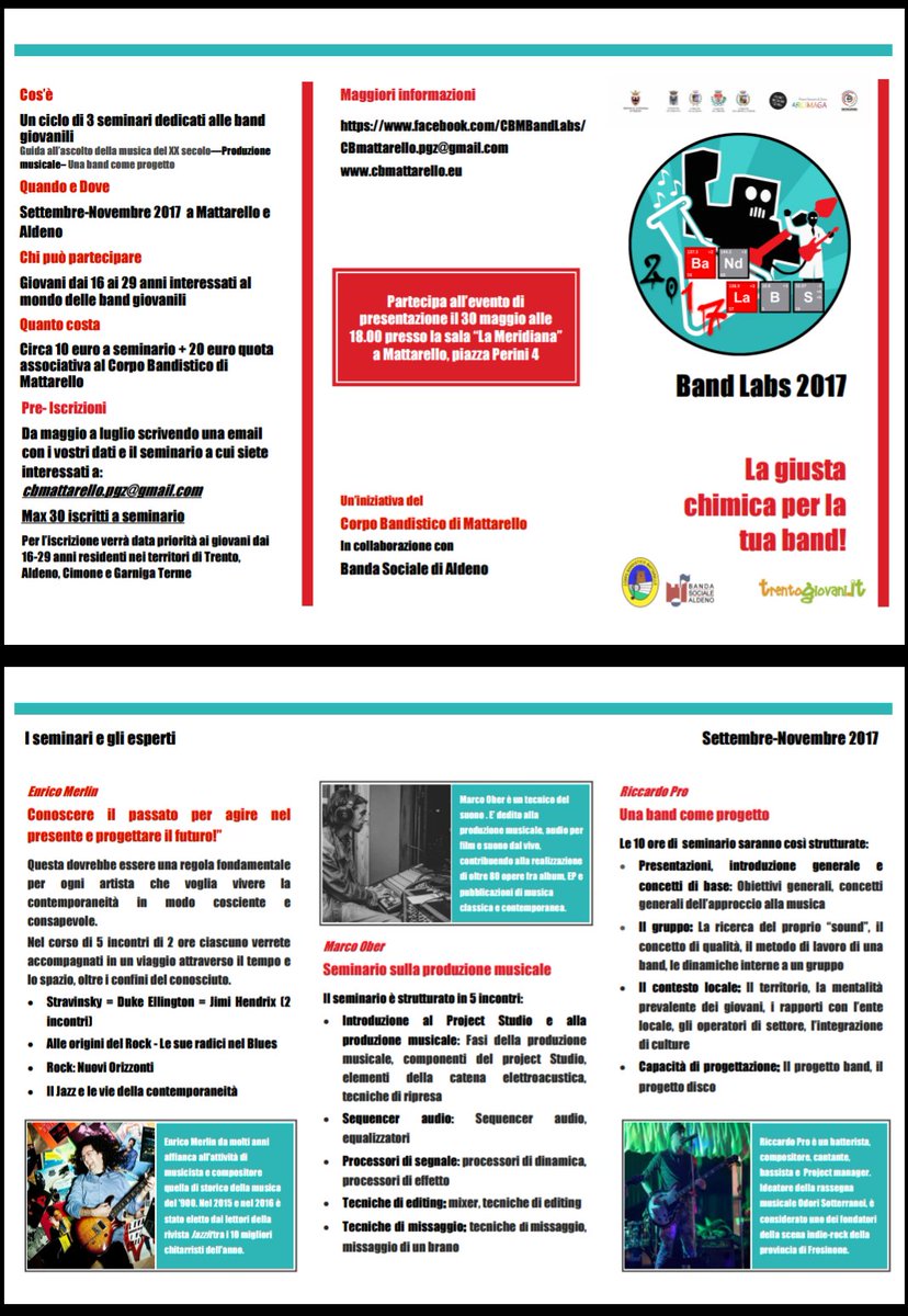 BandLabs il laboratorio pensato per le giovani band! Info ⬇️⬇️ #music #band #pgz #unitn #trento #guitar #song #bass #sing #trentino #love