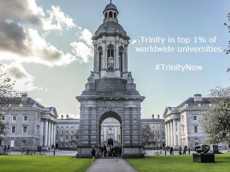 tcddublin's tweet photo. Trinity in top 1% of unis worldwide as now ranked 88th in world by @TopUnis #QSWUR 2018. Read more in #TrinityNow https://t.co/9rO1TVagA1 https://t.co/UNmHgDyHa7