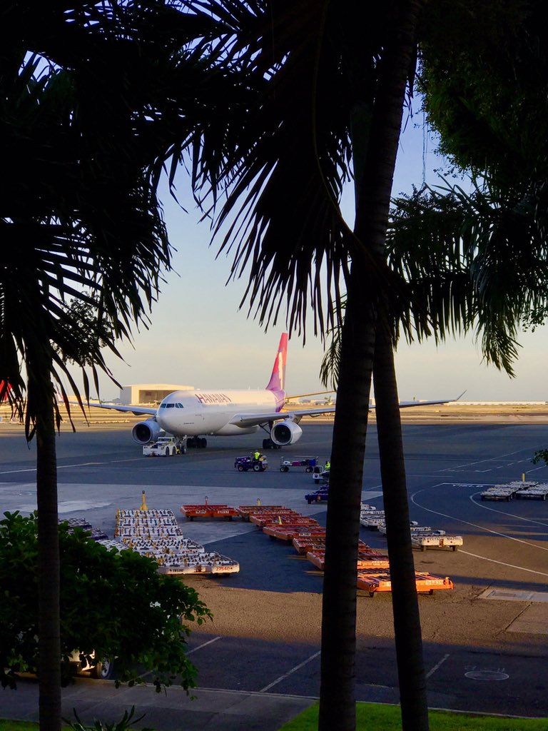 CactusCreed148's tweet photo. A beautiful sight, Pualani pushing back for her journey across the pacific...cheers.... @HawaiianAir https://t.co/yQJeO91bs6