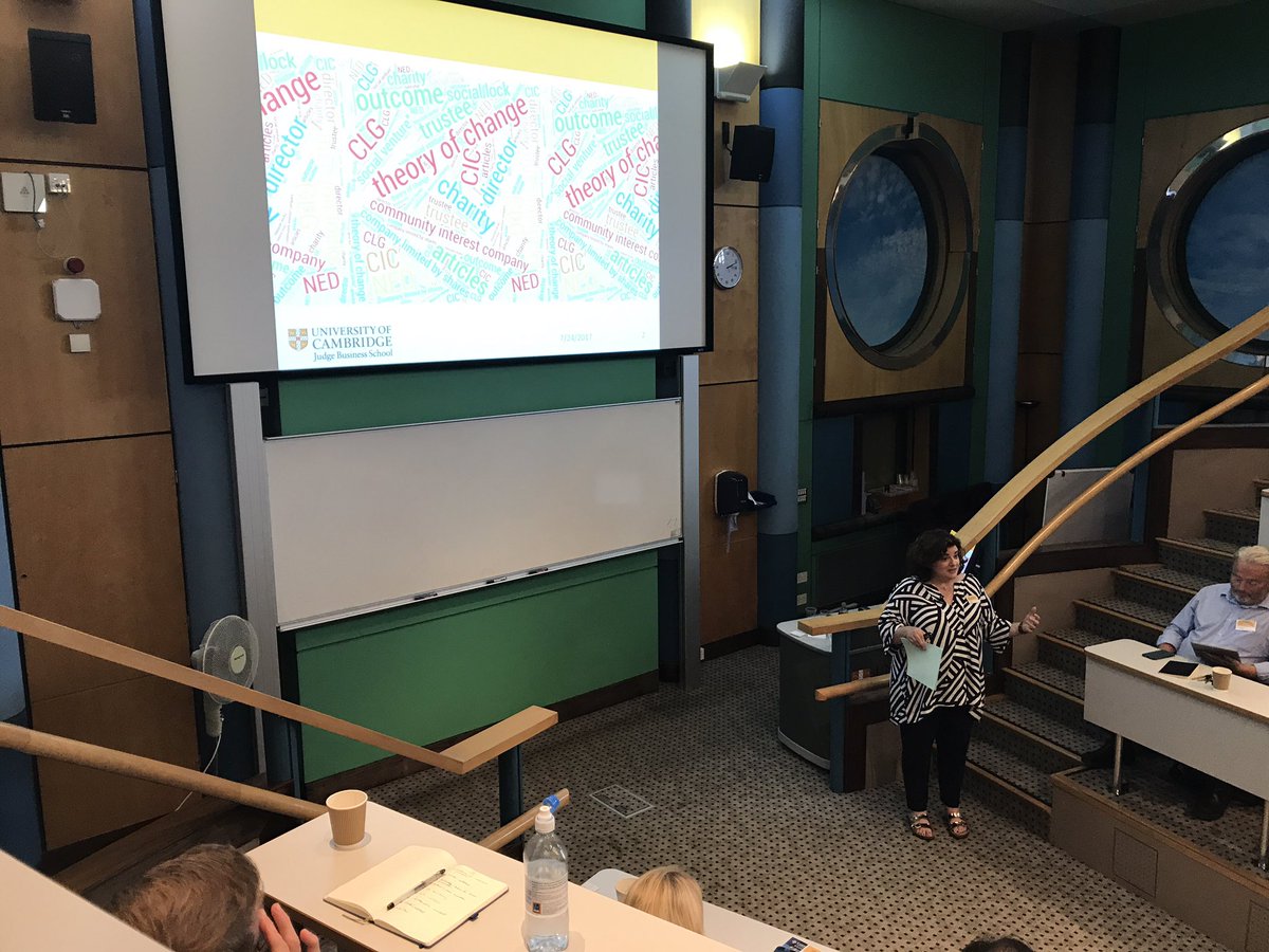LizCharityLaw's tweet photo. Session 3 of #supportsocent @CambridgeJBS with @CamSocVent - all about governance &amp; the importance of impact assessments for #socent https://t.co/0q1IubQNNW