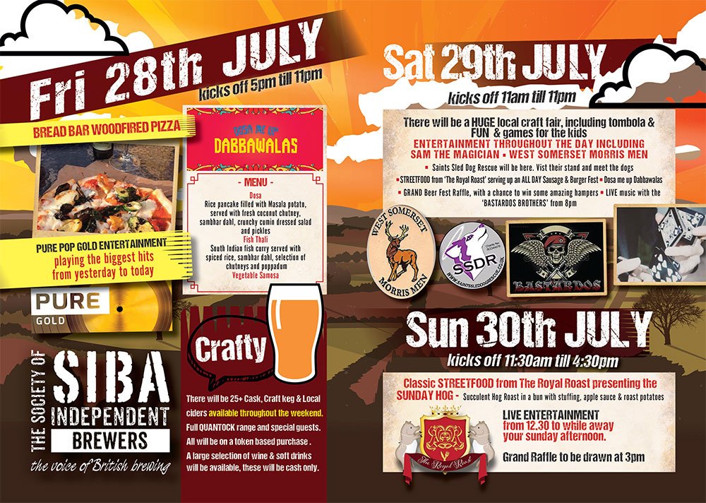 QuantockBrewery's tweet photo. This weekend peeps.
Lets be avin ya x https://t.co/pJ23Tn6UtE