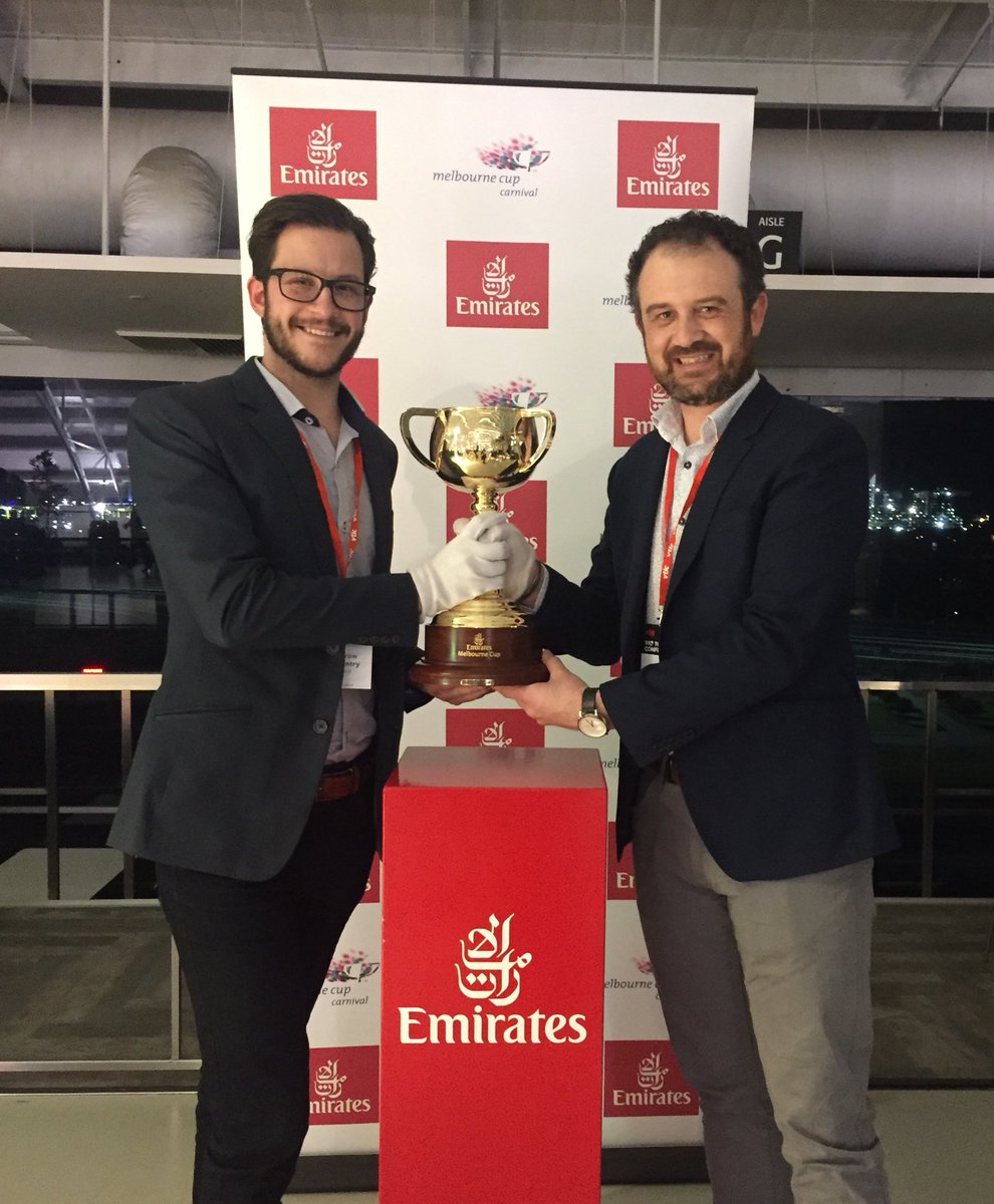 RhysWebfirm's tweet image. As a sports fan you don't get much better than getting a hold of the Melbourne Cup! Thanks @VTICnews - pretty cool opportunity! #VVTC