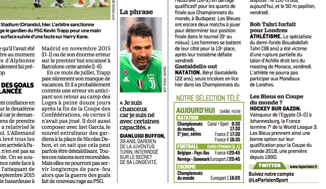 marie_decreme's tweet photo. Mais... mais... @le_Parisien ne parlerait-il pas de #hockeysurgazon dans ses pages sports aujourd'hui ? #ididit Ou plutôt #lesBleusdidit 👏🇫🇷 https://t.co/pg983fJfaA