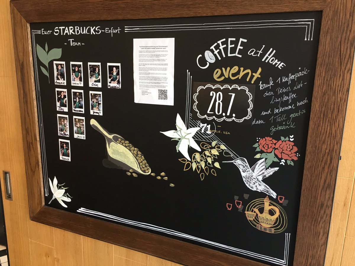 JoergDaub's tweet photo. Visit our SSP Starbucks store in Erfurt to enjoy a great coffe and check out their creatively designed community board #tobeapartner https://t.co/Woa0fB3Bkk
