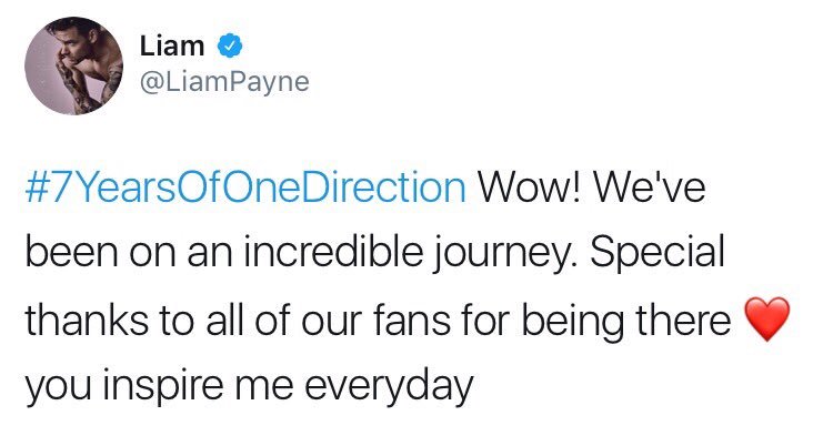 candicetwy's tweet photo. You & me got a whole lot of history. So don't let it go, we can make some more, we can live forever. #7yearsOneDirection this is not the end https://t.co/fOadKE7AaT