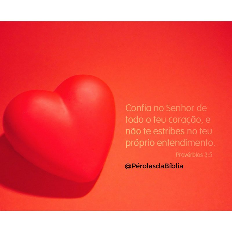 Coloque seu coração nas mãos de Deus.
#PérolasdaBíblia