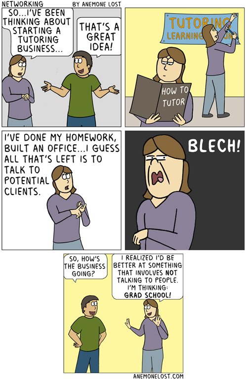 Networking #comic #webcomic #gradschool