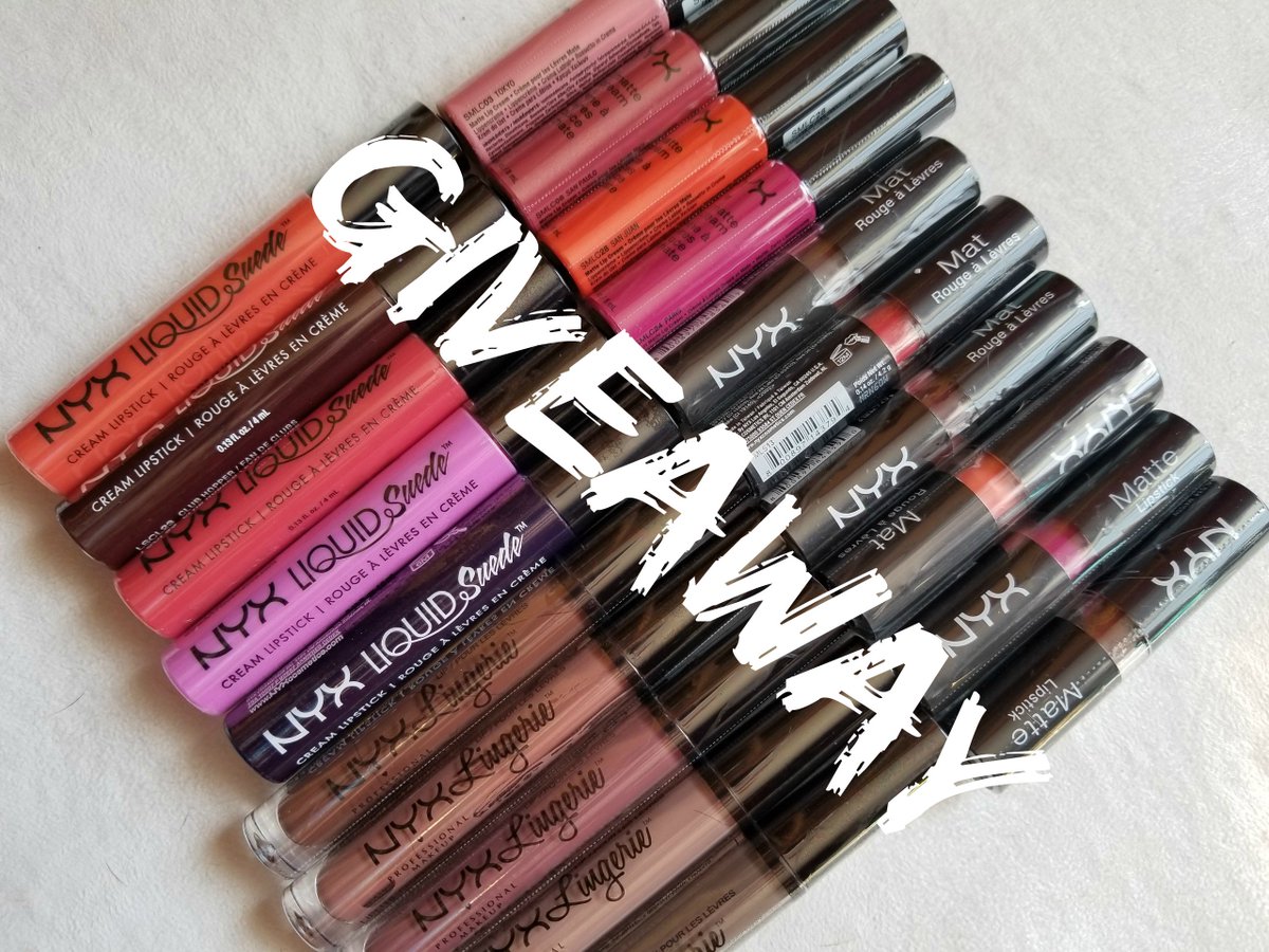 BySamanthaMarch's tweet photo. #Giveaway Day! Starting with my Twitter giveaway to win 20 NYX lipsticks! Fill out the entry form to win :)
https://t.co/Jq16teAu52 https://t.co/xgtNkth0Qt
