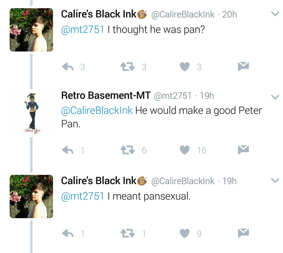 "He would make a good Peter Pan." I'M NEVER LEAVING TWITTER