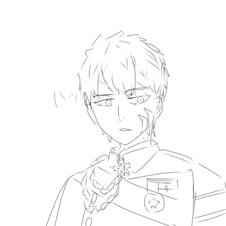 lightnetHD's tweet image. ギルメンさんが忠臣さん好きらしくふと描いてみた。持ってないんです彼。デスティーも描こうかと思ったけど時間ないんでラフに１枚