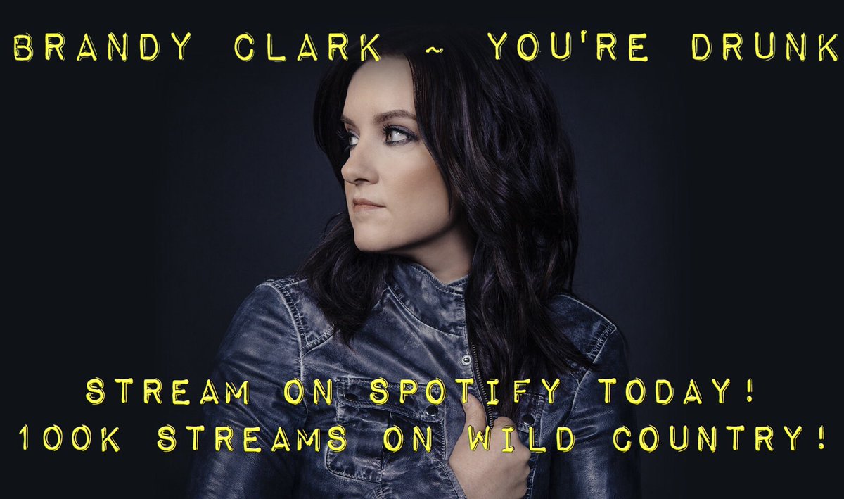 angiezinck's tweet photo. Congrats to @TheBrandyClark! #YoureDrunk hits over 100k streams on @Spotify #WildCountry! #keepstreaming #countrymusic #newmusic https://t.co/qo8xlDZykC