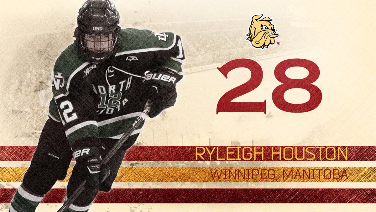 UMDWHockey's tweet photo. Sophomore transfer forward @ryleighhouston will wear #28 in Maroon & Gold! #NewDogsNewDigits https://t.co/4YogfXRuQa