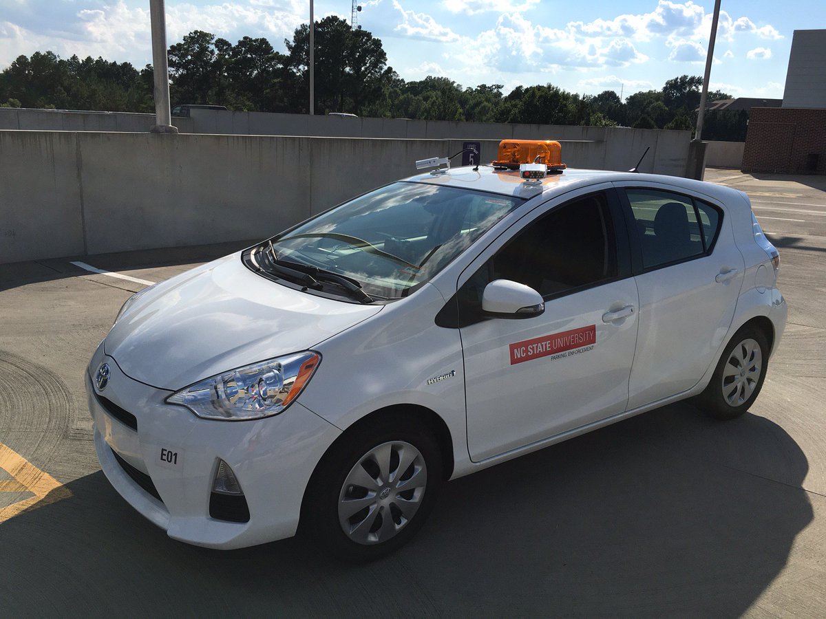 AIMSparking's tweet photo. @AIMSparking team has finished installing #AIMSLPR at NCSU! 3 Toyota Prius are ready to enforce! #AIMSparking https://t.co/VZtPoVatkN https://t.co/9sAtCpBONV