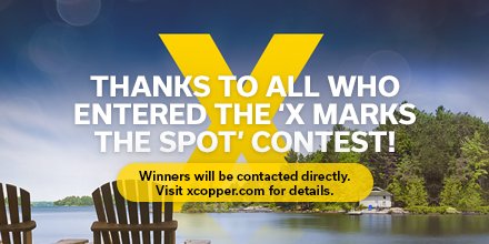 XCopperLegal's tweet photo. Thanks to all who entered our X Marks The Spot contest! The deadline to submit entries is now closed. #GoodLuck #Muskoka #XCopper https://t.co/7WWLaEfdf1