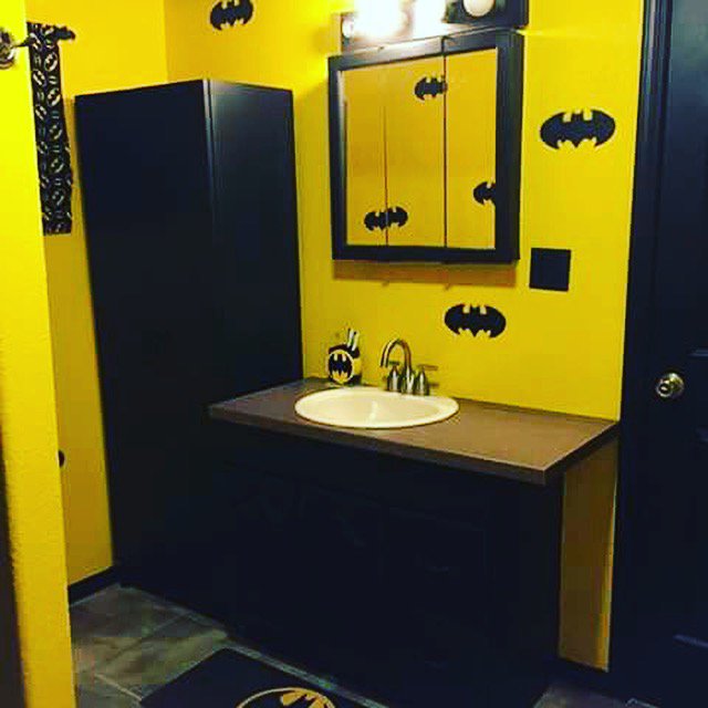 sharphomeIL's tweet photo. Maybe you like subway tile or want something more country modern. Others might dream of a #batman bathroom. #bathroomremodel https://t.co/898G5QzPMS