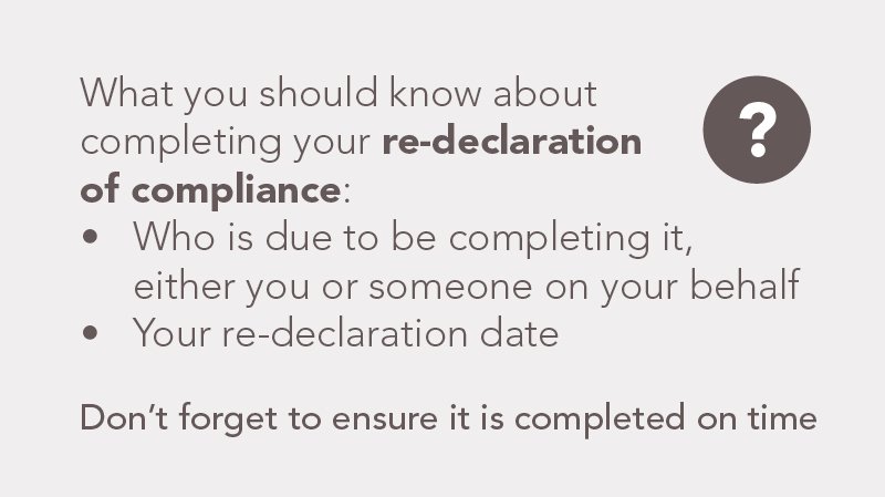TPRgovuk's tweet image. If you are approaching re-enrolment, don’t forget your re-declaration of compliance #B2BHour e1.m.tt/a/opvpavvo.html