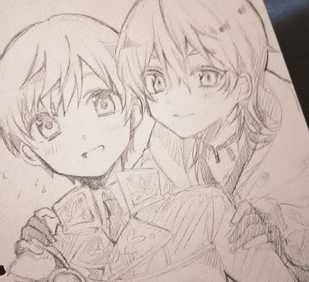 とびさんにスケブ描いてもらっちゃったので自慢する💓😍💓散々おねだりして断られ続けたガウェも描いてもらえて泣いた…優しい😭
は～～～みてこれなにめちゃくちゃかわいい……😭💦💦💦ありがとうございました😆 
