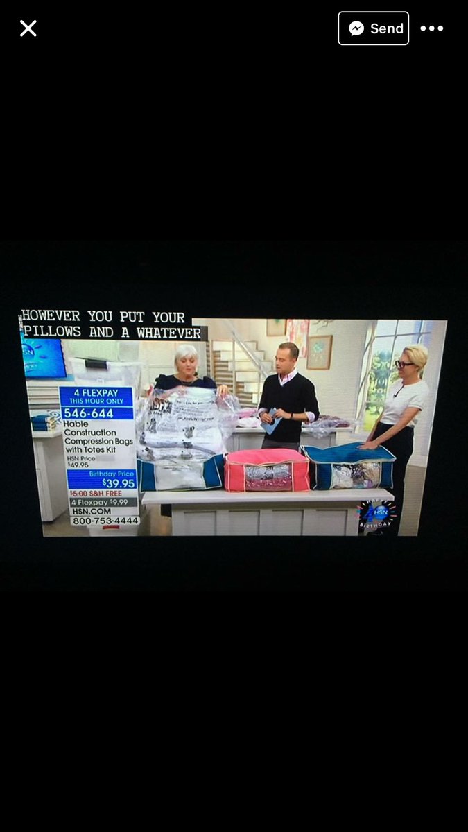 habletextiles's tweet image. In case you missed our slots on @HSN here is a shot from show #4 with the adorable @adamfreeman #compressionbags #hableforhsn #itsfunhere