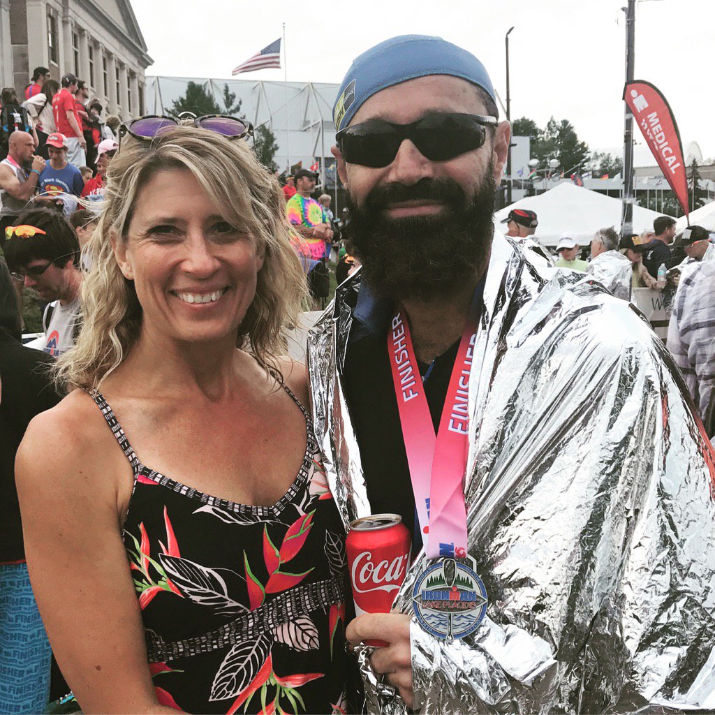 chemqueen1988's tweet photo. Congratulations to my husband for completing his 4th full Ironman! ✨⭐️✨#imlp #imlp2017 #ironmanlakeplacid https://t.co/9uoNtDZx5Q