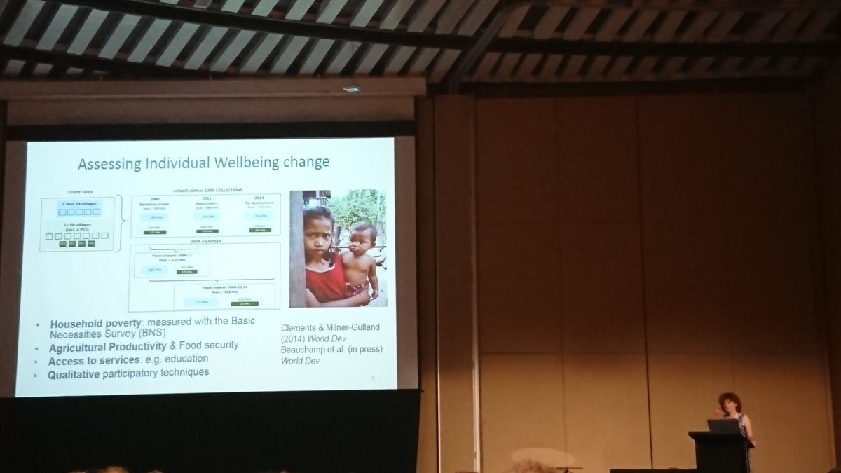sbekessy's tweet photo. How does the well-being of individuals change as a result of conservation programs? @EJMilnerGulland @ARC_CEED #iscb2017 https://t.co/q9Z2W3RgvP