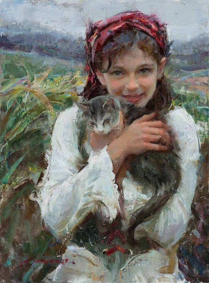 Lamanupi_'s tweet photo. Iryna with a cat 🐱 
➰ Daniel F. Gerhartz ➰
#contemporaryart 

Have a lovely #Monday ♥️

#CatLovers &amp; #ArtLovers 

@JenaC2 @Elverojaguar https://t.co/MdbcJly3Jw