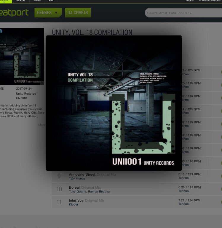 Unity_rec's tweet photo. Unity Vol.18 compilation with 11 exclusive techno bangers 

Link: https://t.co/HXBrxY7xPC

OUT NOW on Unity Records
#techno #dj #beatport https://t.co/nUwJKTvp2k