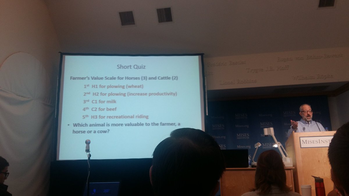 DoDandrea's tweet image. Which is the least valuable animal? #Economics  #marginalUtility #MisesU by Joseph Salerno