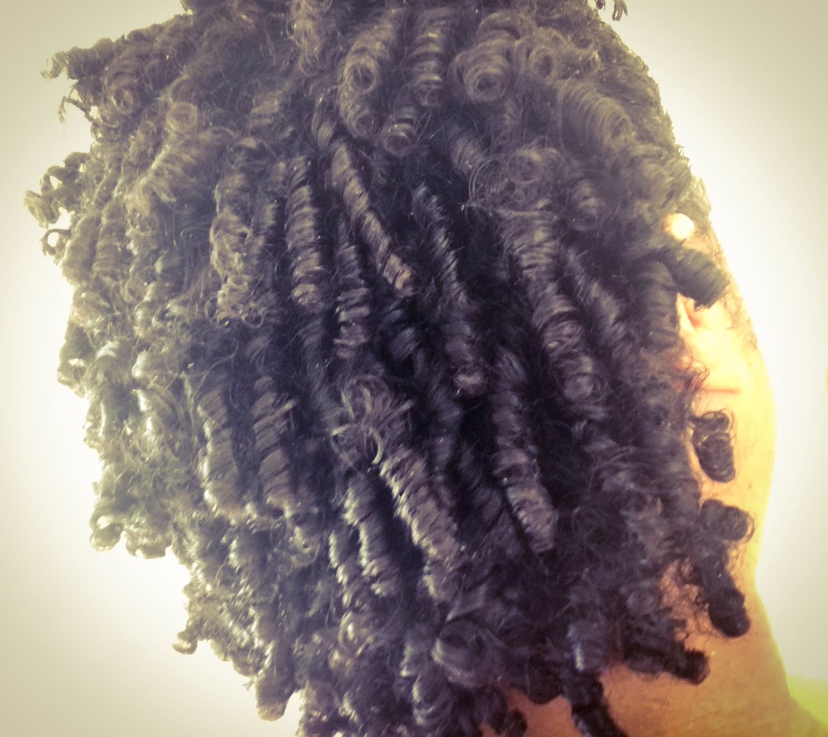 Missy314's tweet photo. Coiled my hair while watching Green Mile on mute &amp; listening to Beyoncé. It turned out pretty nicely if I must say so myself 😊 
#naturalhair https://t.co/ma6KvXkDxX