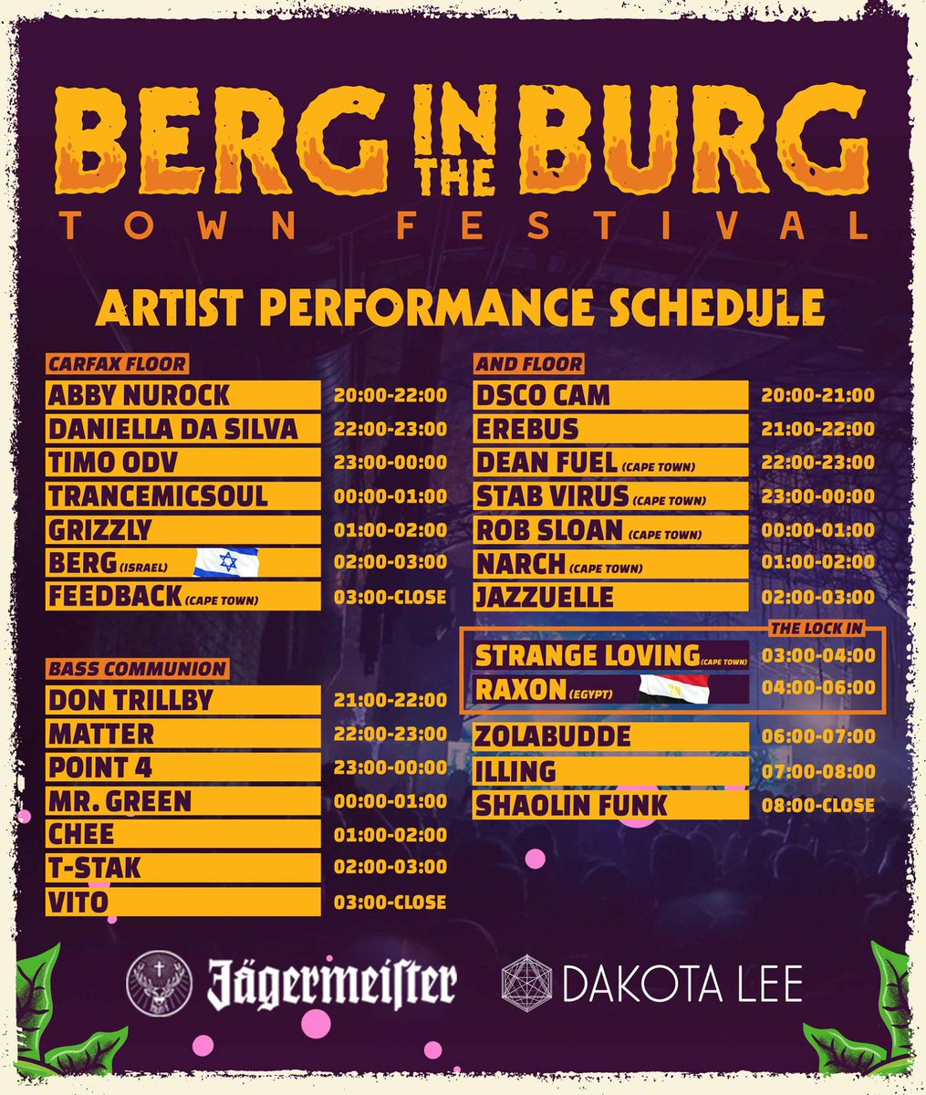 Its #BERGintheBURG Town Festival this weekend with 2 international acts, 5000 partygoers, 3 venues, 3 stages and over 30 local acts! 🔥🔥