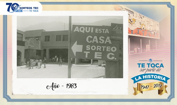 SorteosTec's tweet photo. En 1983, el @TecdeMonterrey estaba cumpliendo 40 años de su fundación, y lo festejamos con los visitantes de la #CasaDelTec #SorteosTec70 ☺️ https://t.co/GlK8WYpLtl