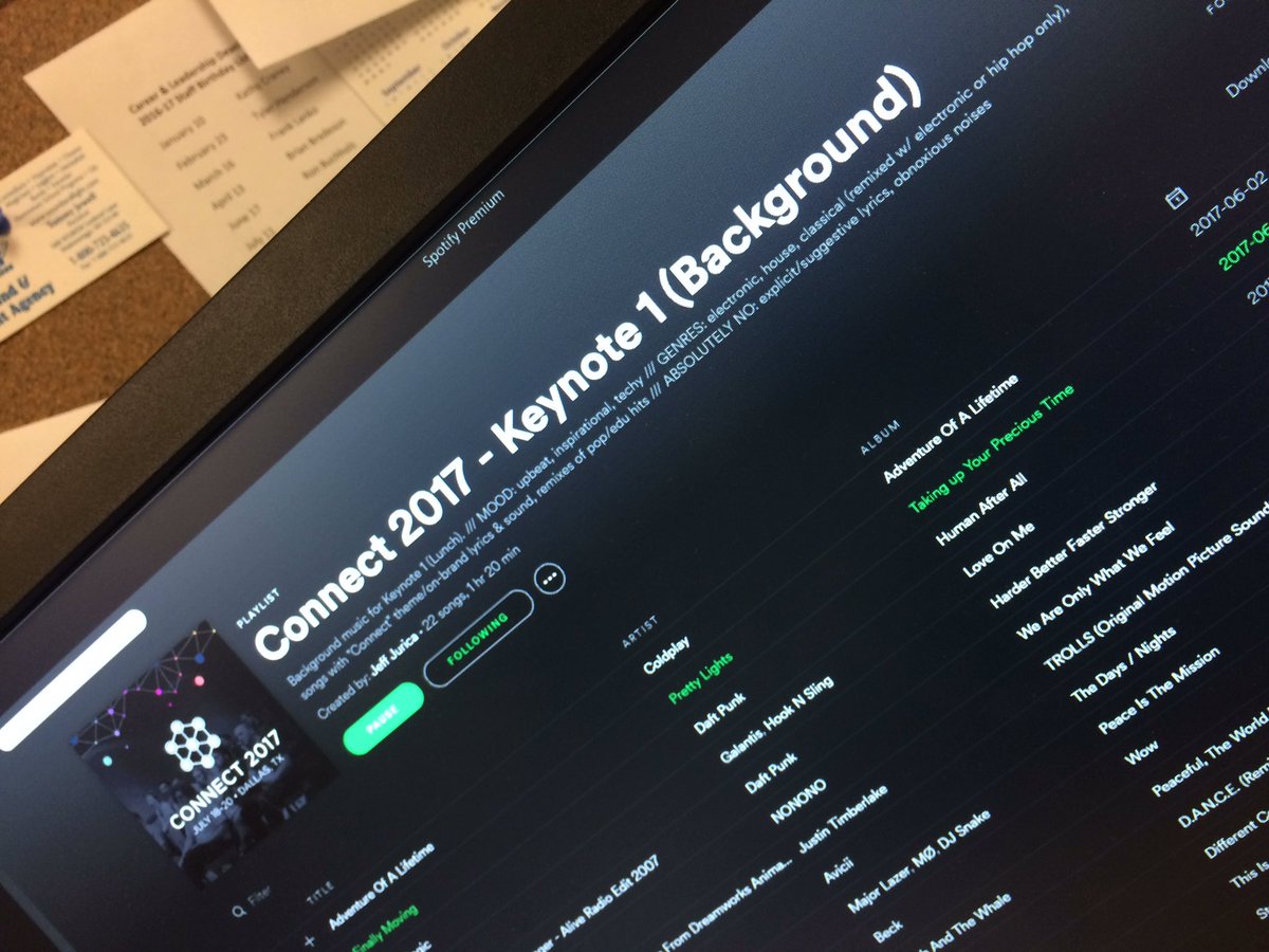 JoshuaTepps's tweet photo. Just keeping that #CLConnect17 party vibe going for the first day back in the office! Thanks for sharing the playlists @jeffjurica! https://t.co/Dnt9RVwjlZ