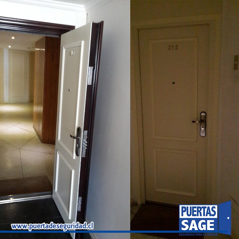 Foto de nuestra Puertas blindadas de seguridad ANTIRROBO. 
Visita nuestra Web puertadeseguridad.cl