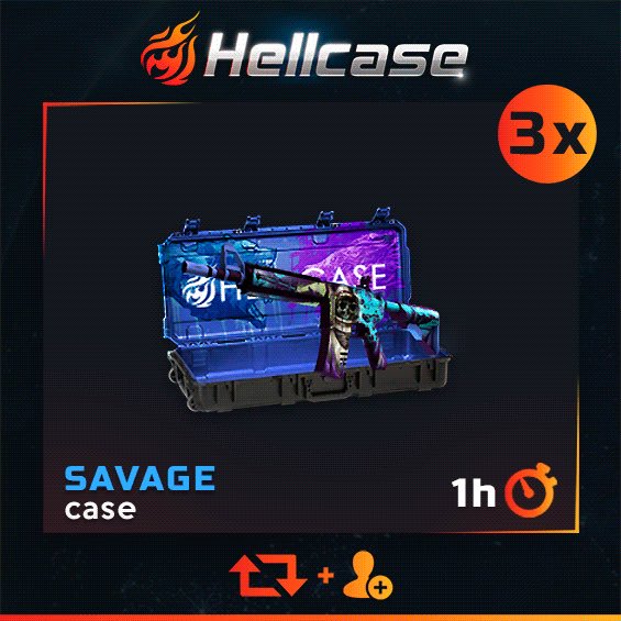 hellcase's tweet photo. 🔥3 Savage Cases Giveaway:

▪️RT &amp; Follow &amp; Tag 2 Friends &amp; Profile URL
▪️GET BONUS https://t.co/zTFP3srfgw

🏆Winners in 1 hour!

#csgo https://t.co/lQPHP08vIL