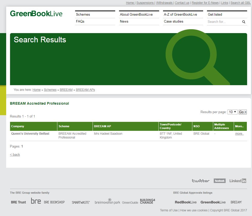 HadeelSafaa's tweet photo. Officially a BREEAM Accredited Professional registered on Green Book live!π#SustainabilityChampion #BREEAMAP #BritishResearchEstablishment https://t.co/q9XY0eP2xX