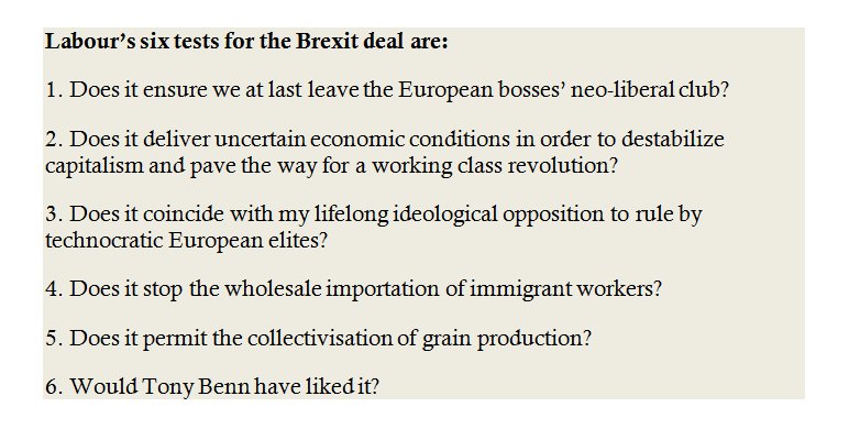 Maomentum_'s tweet photo. People are forgetting that Jeremy Corbyn and @UKLabour will NOT support Brexit unless it passes our six key tests. https://t.co/v5uKOBnx3L