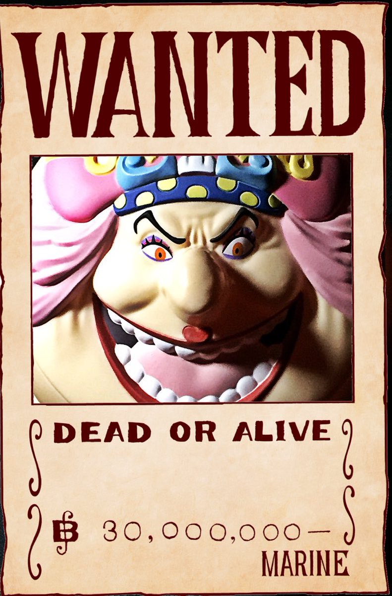 Lefty على تويتر 仕事中に思いついたやつ 一番くじのビッグマムお菓子ケース Twitterワンピコラボの手配書ステッカー 怖いw