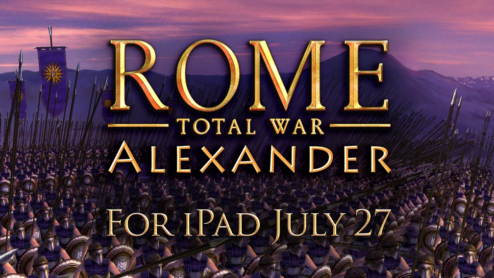 feralgames's tweet image. Stride across the known world like a colossus… and conquer it!
ROME: Total War – Alexander comes to iPad on 27 July.